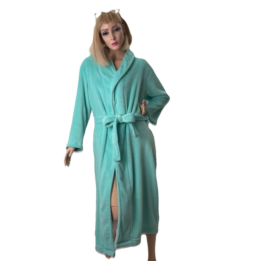 Turqouise Robe Vintage Handmade Comes With Pockets Cottagecore Boho M